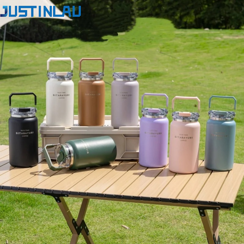 Sports Equipment Types - JUSTINLAU 1PC 1200/1500ML Large Capacity Stainless
