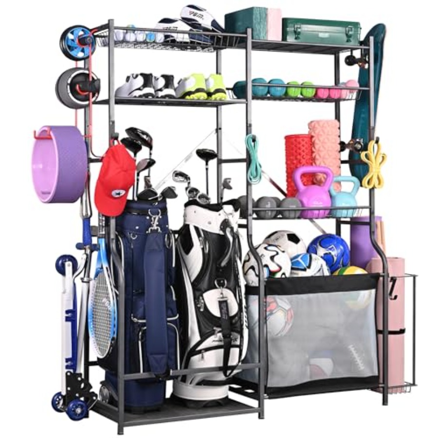 Sports Equipment Storage Rack - Extra Large Golf Storage Ball Rack