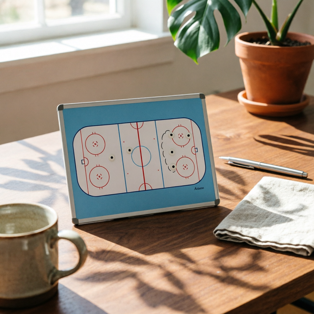 Sports Equipment With A - Ice Hockey Whiteboard Stand Included Ice