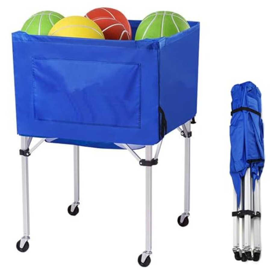 Sports Equipment Cart - Volleyball Ball cart with Wheels Portable