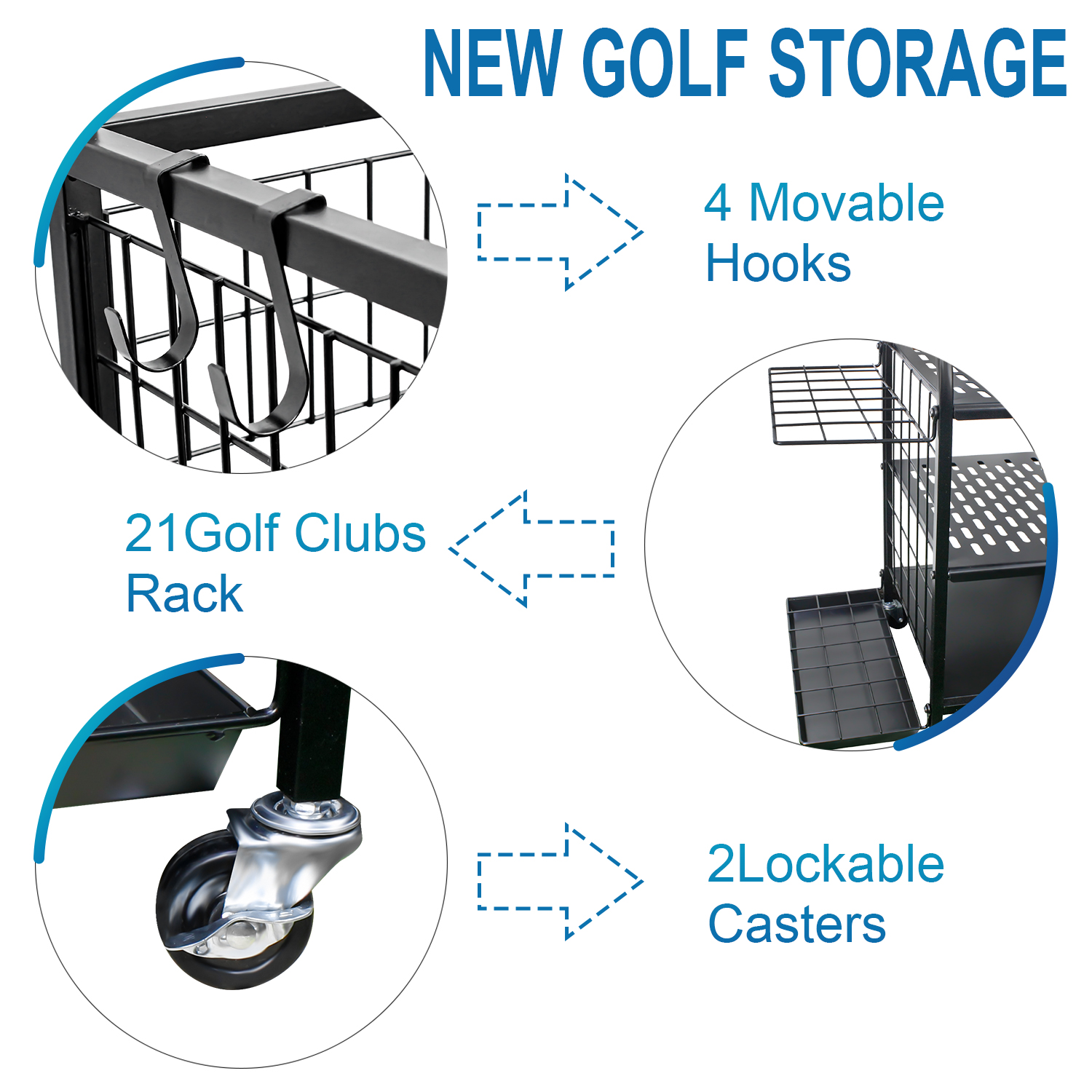 Golf Bag Storage Garage Organi - Sports Equipment Storage Rack 评论和价格