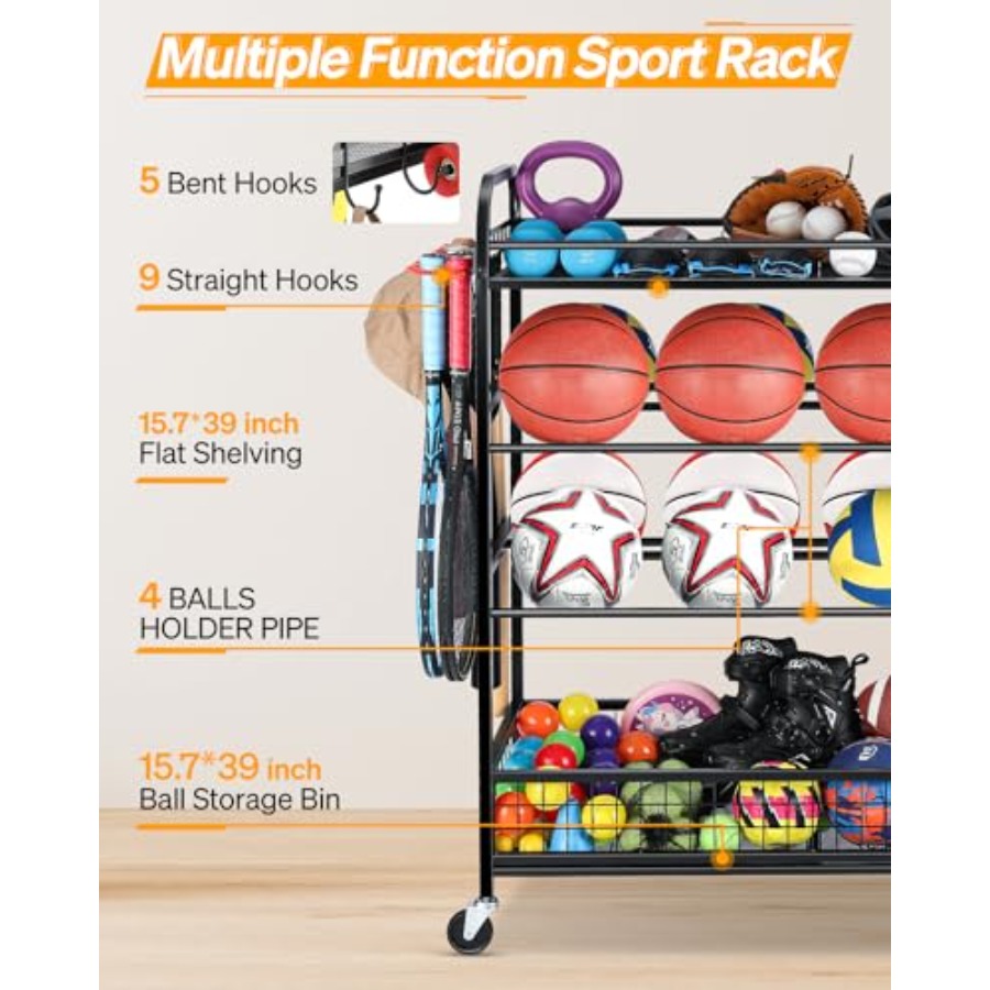 Garage Sports Equipment Organi - Sports Equipment Storage Rack 评论和价格