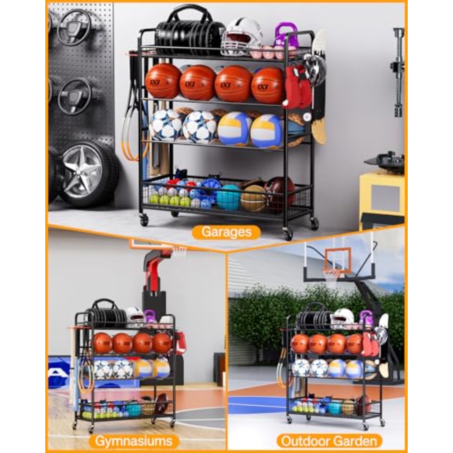 Garage Sports Equipment Organi - Sports Equipment Storage Rack 评论和价格