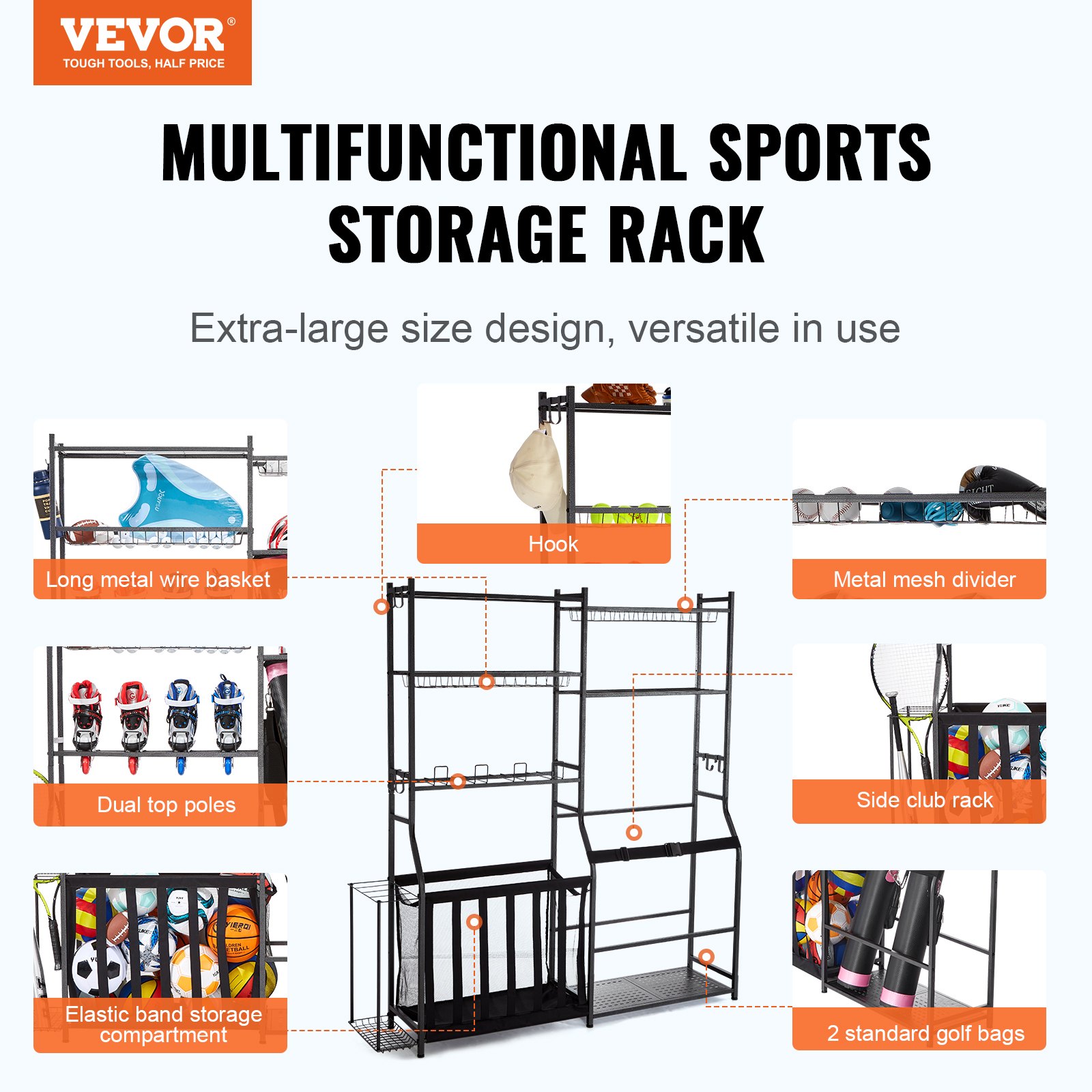 Golf Storage Garage Organizer, - Sports Equipment Cart 评论和价格