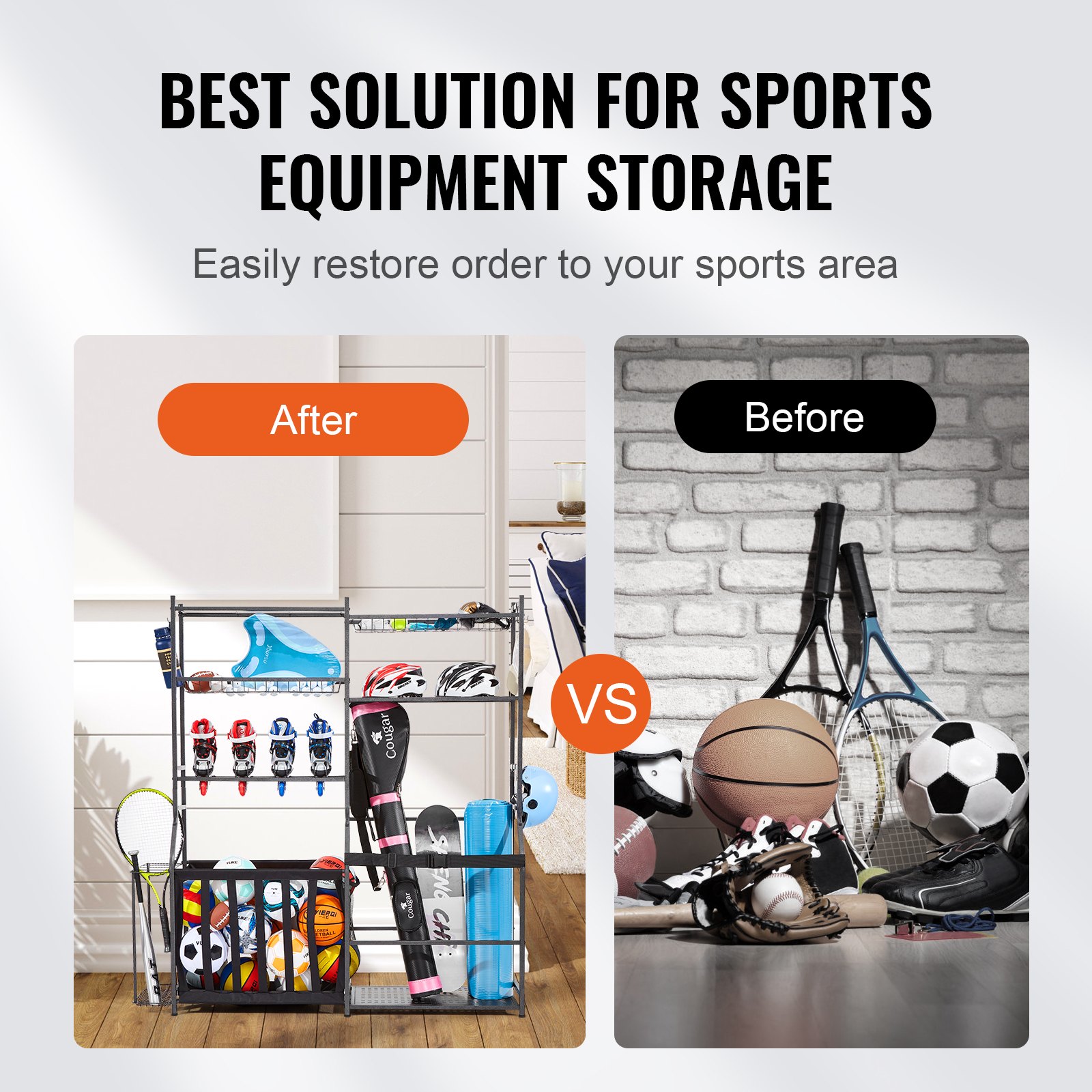 Golf Storage Garage Organizer, - Sports Equipment Cart 评论和价格
