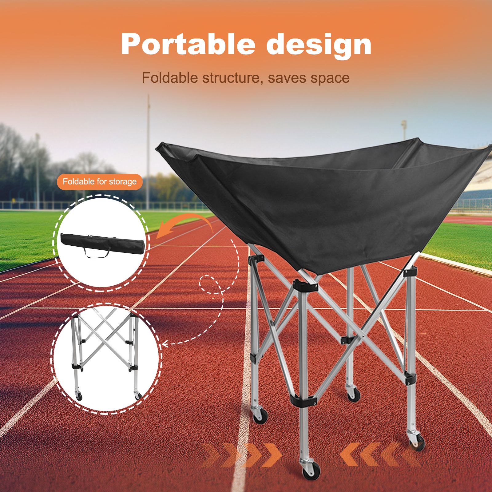 Collapsible Hammock Ball Cart  - Sports Equipment Cart 评论和价格