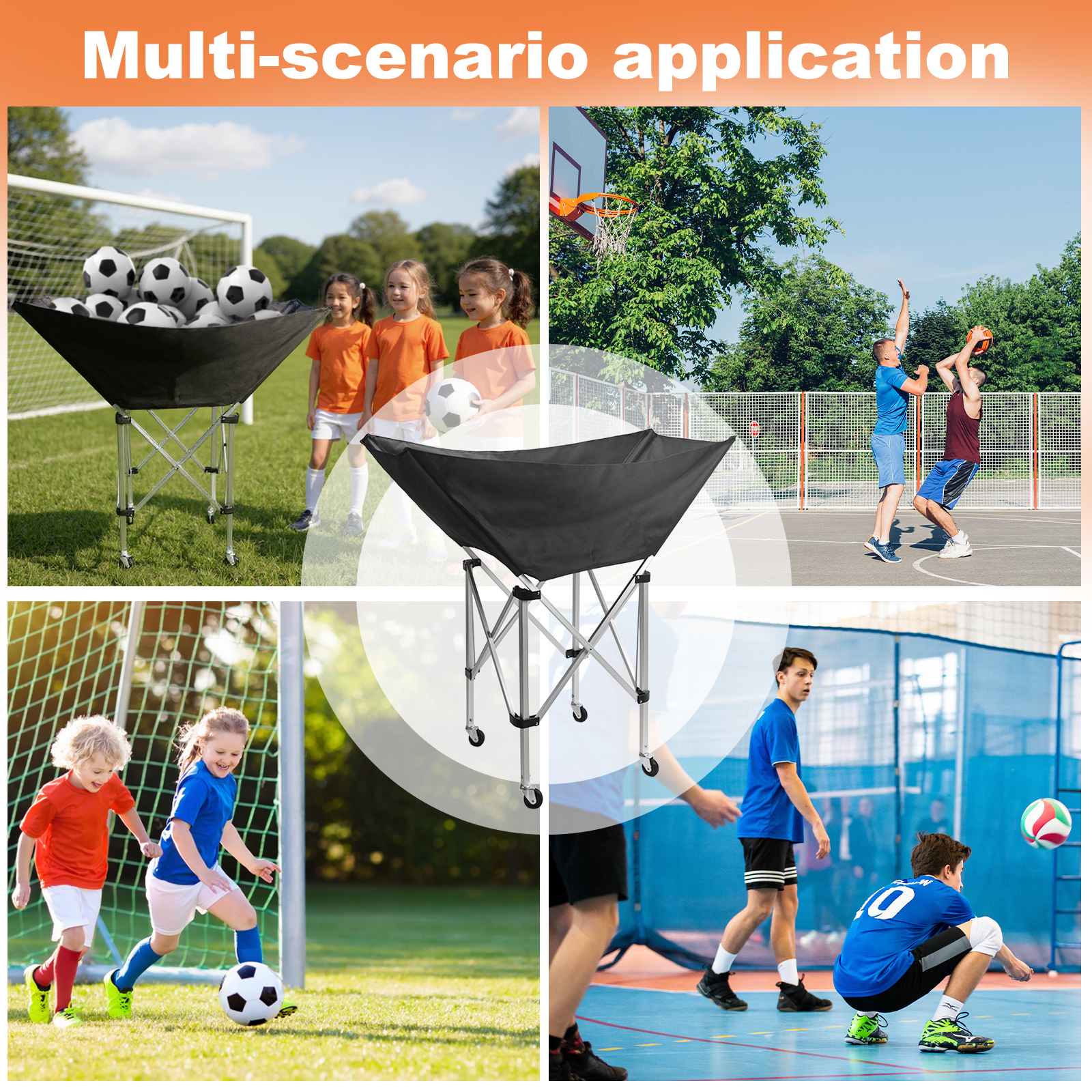 Collapsible Hammock Ball Cart  - Sports Equipment Cart 评论和价格