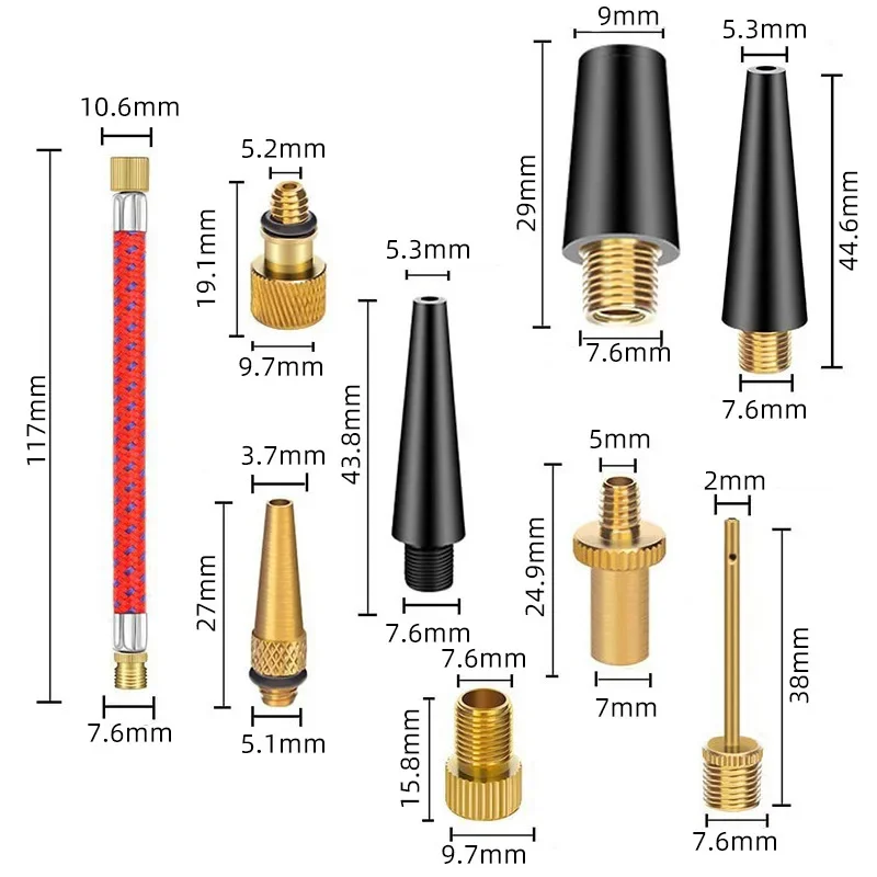 21/30Pcs Bicycle Tire Inflator - Basketball Pump Needle 评论和价格