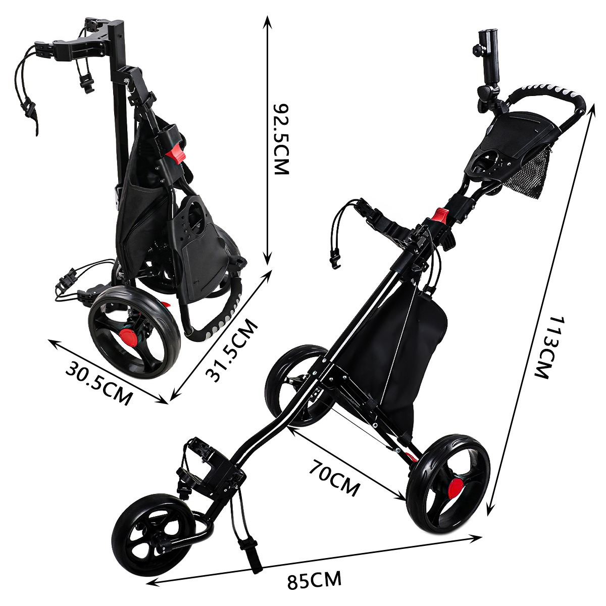 2026 Three-Wheeled Foldable Al - Sports Equipment Cart 评论和价格