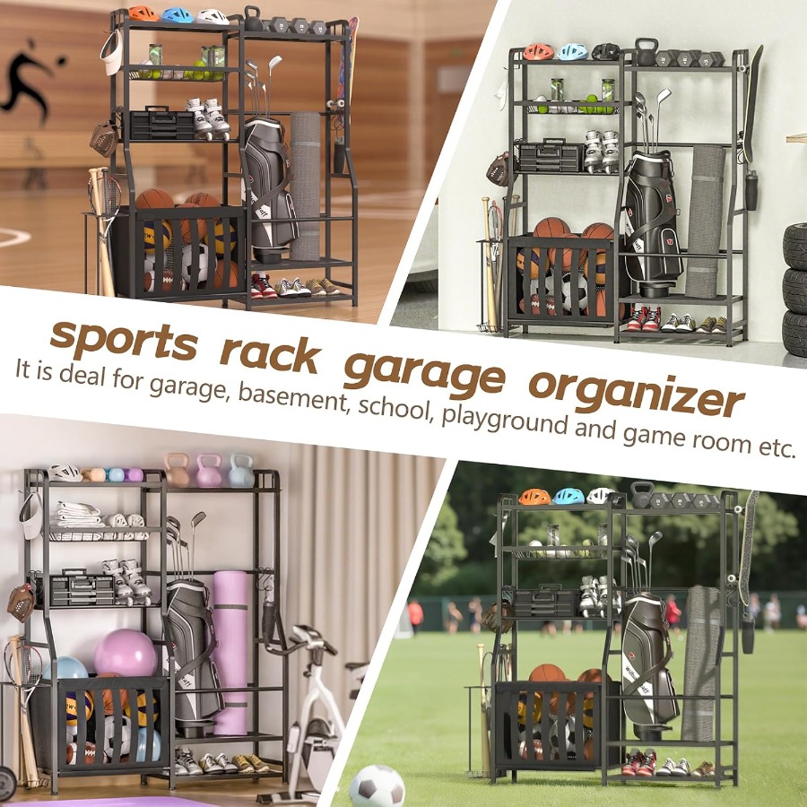 Garage Sports Equipment Organi - Sports Equipment Storage Rack 评论和价格
