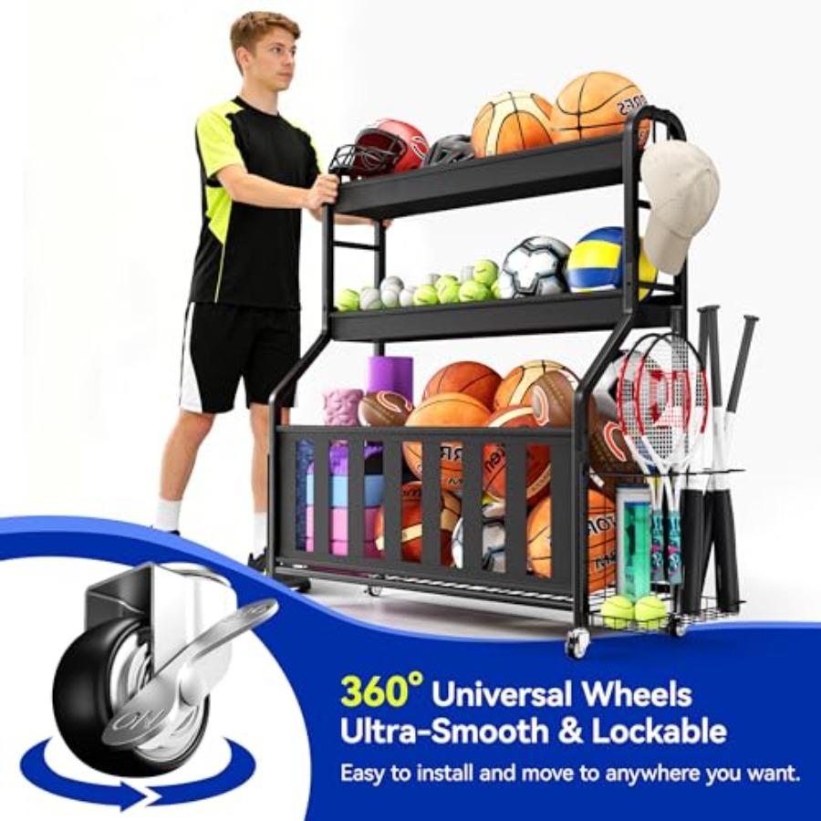 Sports Equipment Organizer Rol - Sports Equipment Cart 评论和价格