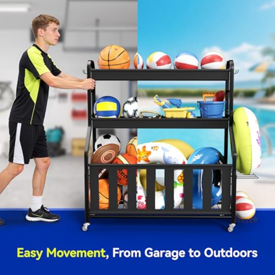 Sports Equipment Organizer Rol - Sports Equipment Cart 评论和价格