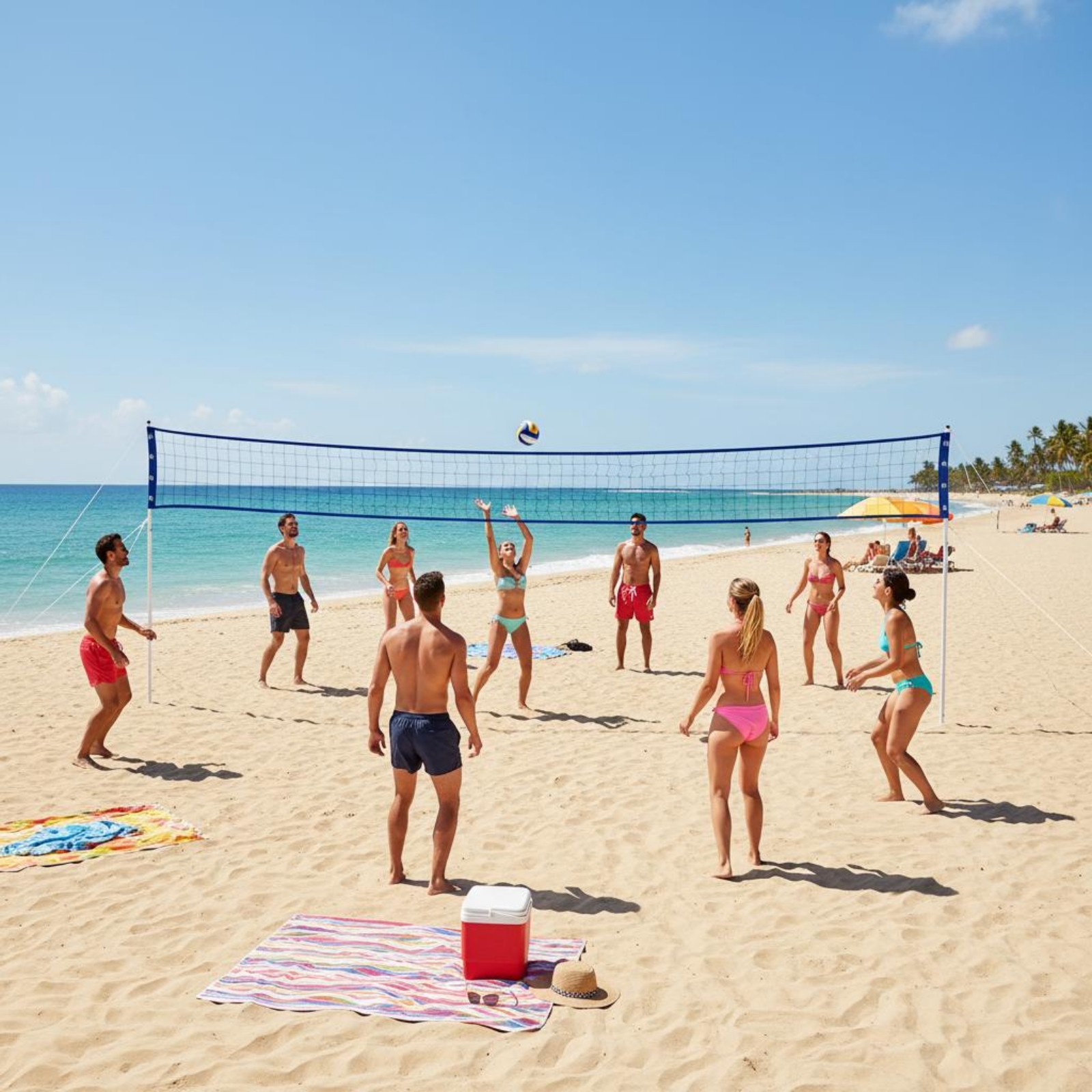 Beach Volleyball Net Set Quick - Sports Equipment For Volleyball 评论和价格