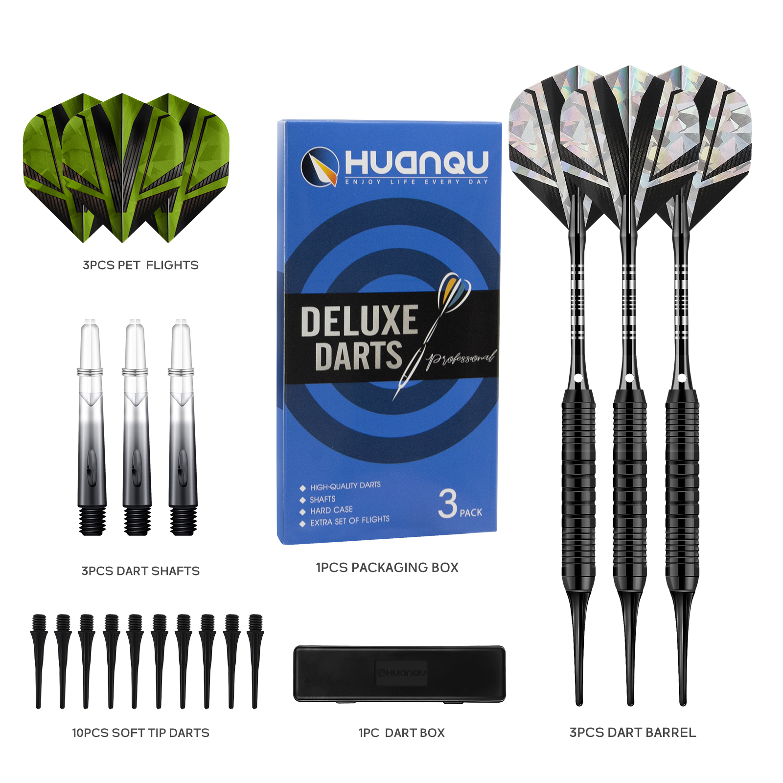 Huanqu Universal Iron Dart Set - Sports Equipment In Flight 评论和价格