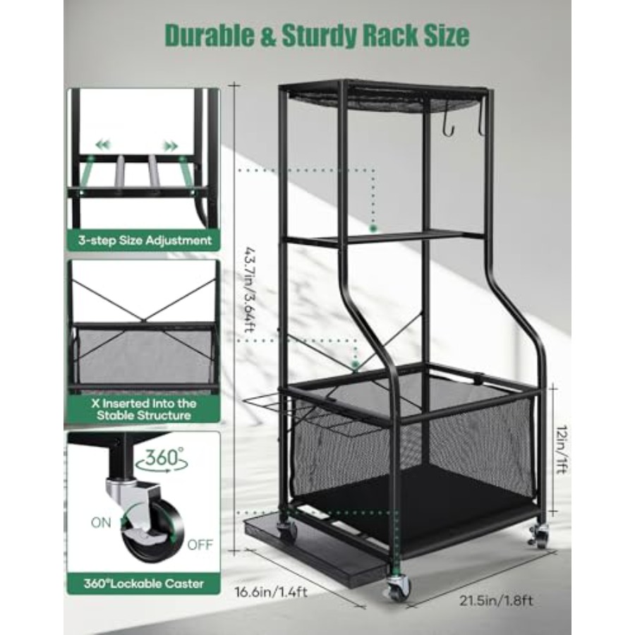 Sports Equipment Garage Organi - Sports Equipment Storage Rack 评论和价格