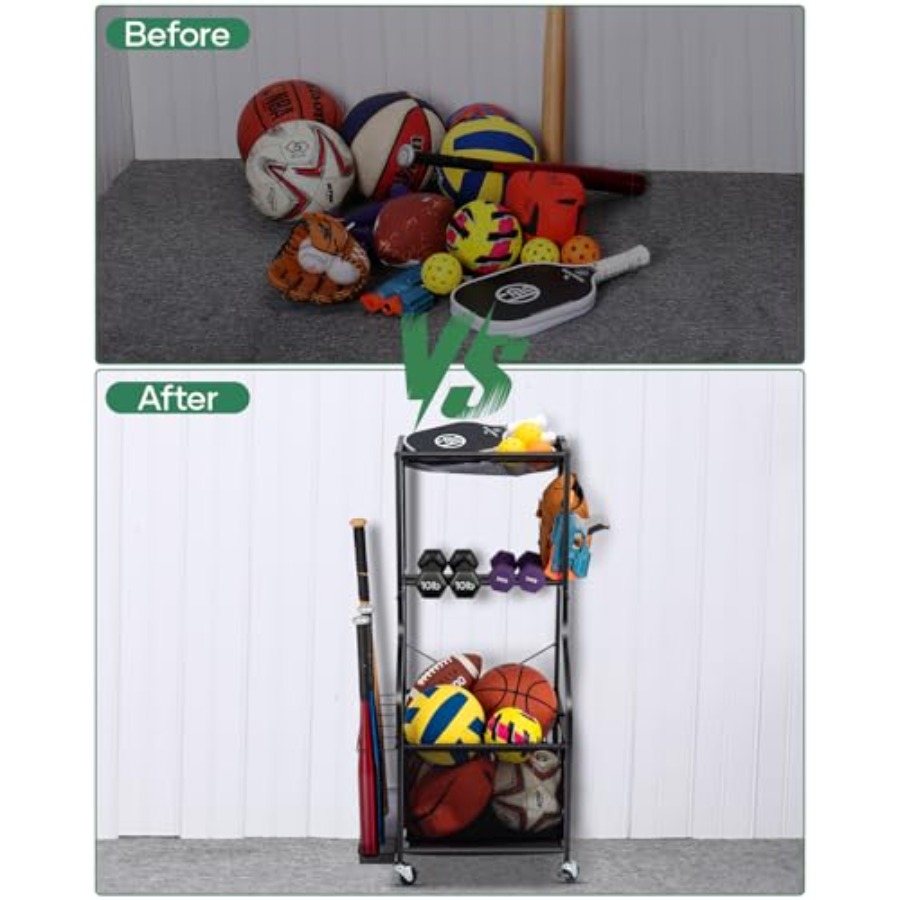 Sports Equipment Garage Organi - Sports Equipment Storage Rack 评论和价格