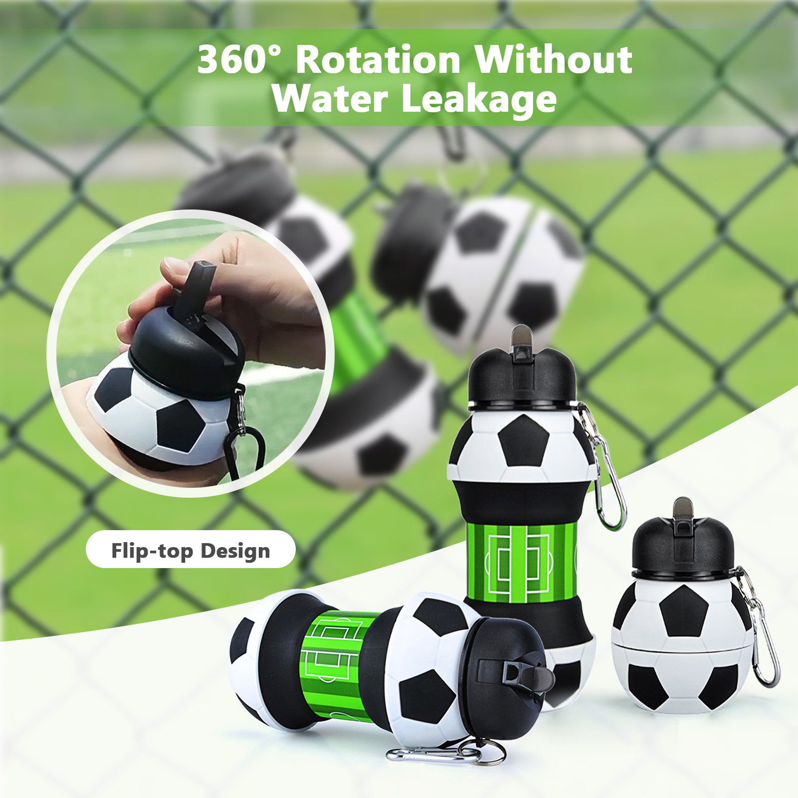 550ml Foldable Football Water  - Sports Equipment Types 评论和价格