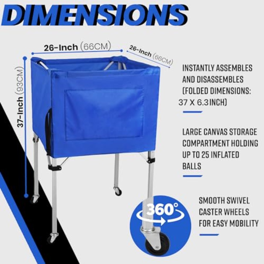 Volleyball Ball cart with Whee - Sports Equipment Cart 评论和价格